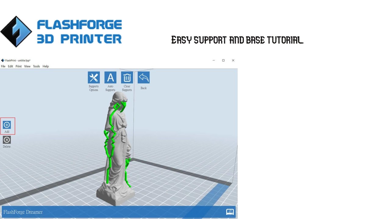 How to add supports and base on 3d models for free - YouTube