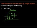 #21 Multiplication of Whole Numbers by 1-digit and 2-digit numbers