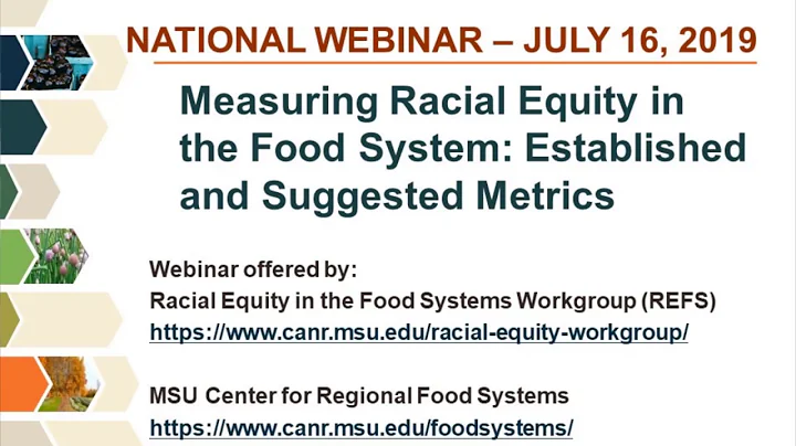 Measuring Racial Equity in the Food System: Establ...