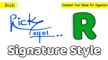 ✔️ Rick Name Signature Style Request Done