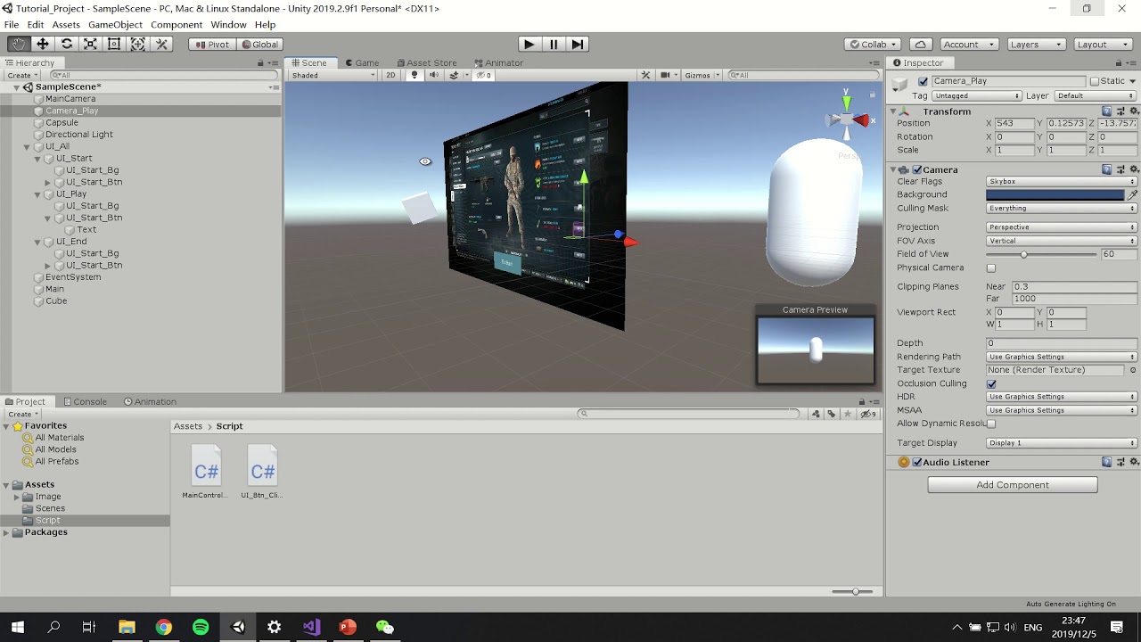 Unity 多页面加多摄像机切换 Unity Multiple UI Pages With Multiple Camera - YouTube