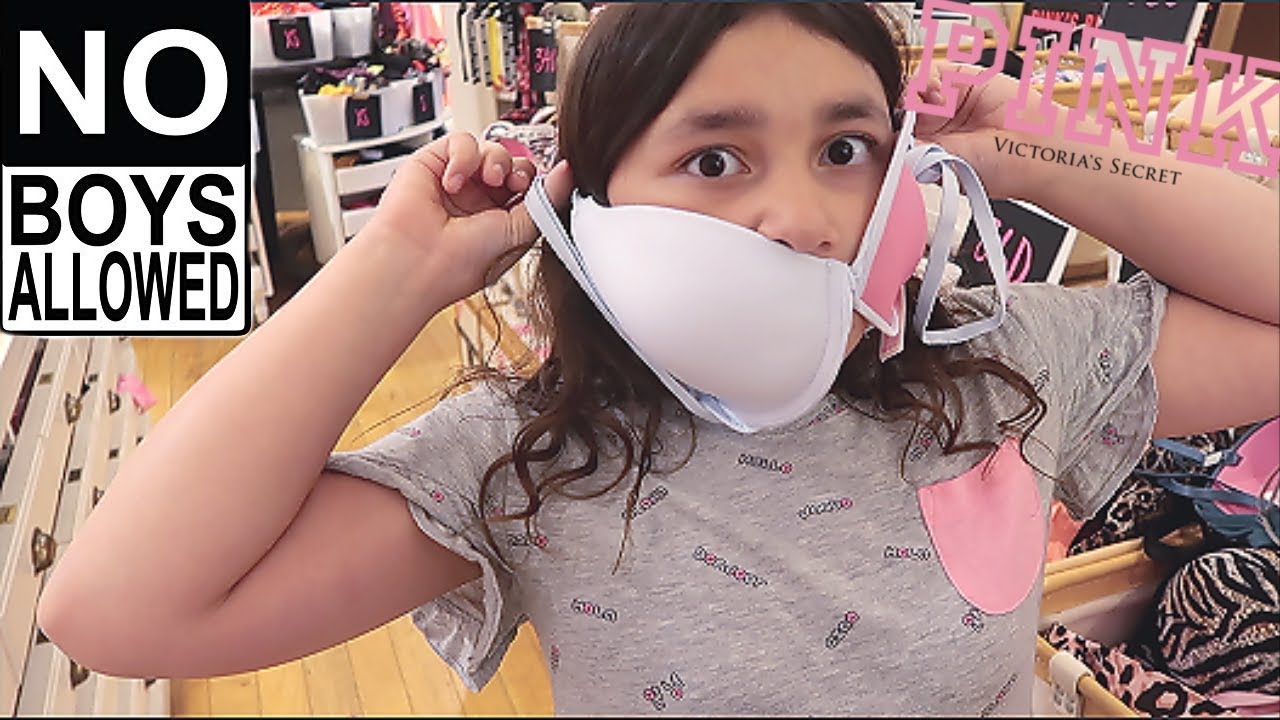 BRA SHOPPING for the FIRST TIME! TWEEN Shopping Vlog at PINK! **Boys Don't  Watch** 