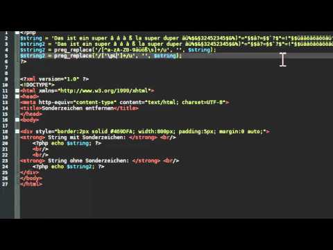 PHP Sonderzeichen entfernen