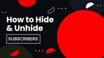 How to Hide or Unhide SubscriberCount of YouTube channel | Easy Method
