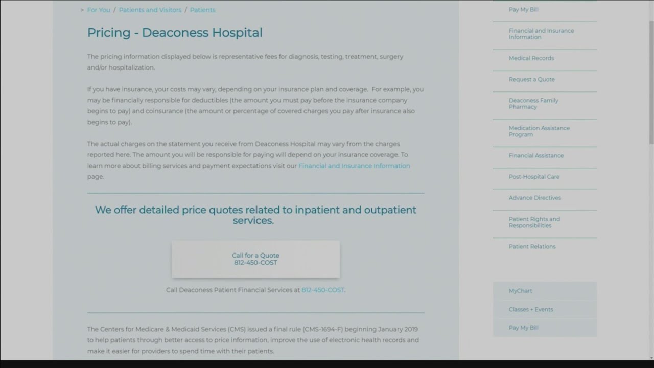 Hospital prices are going public YouTube