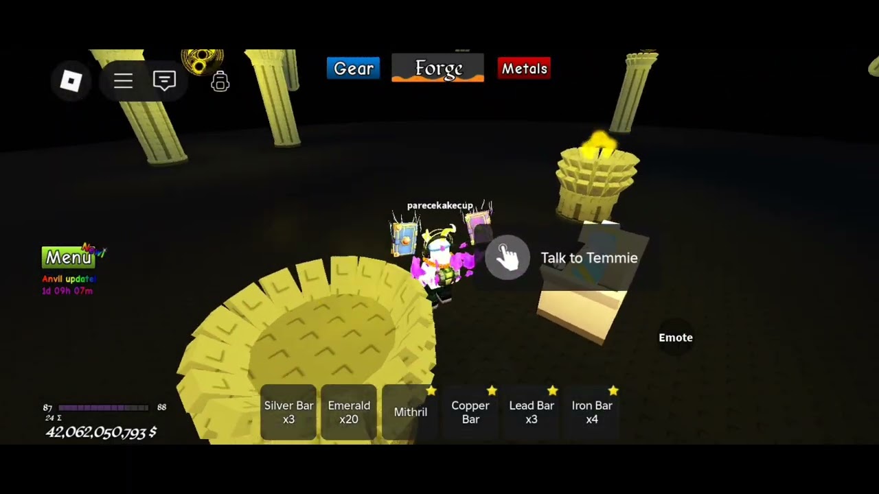 Trying the unstable sphere in forge a weapon