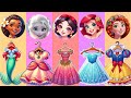 [PaperDIY] ディズニープリンセスDisney Princess Wrong Dresses Game👗Elsa, Rapunzel, Peach Ariel Fashion new #エルサ