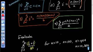 AP Calculus Summation Formulas AREA