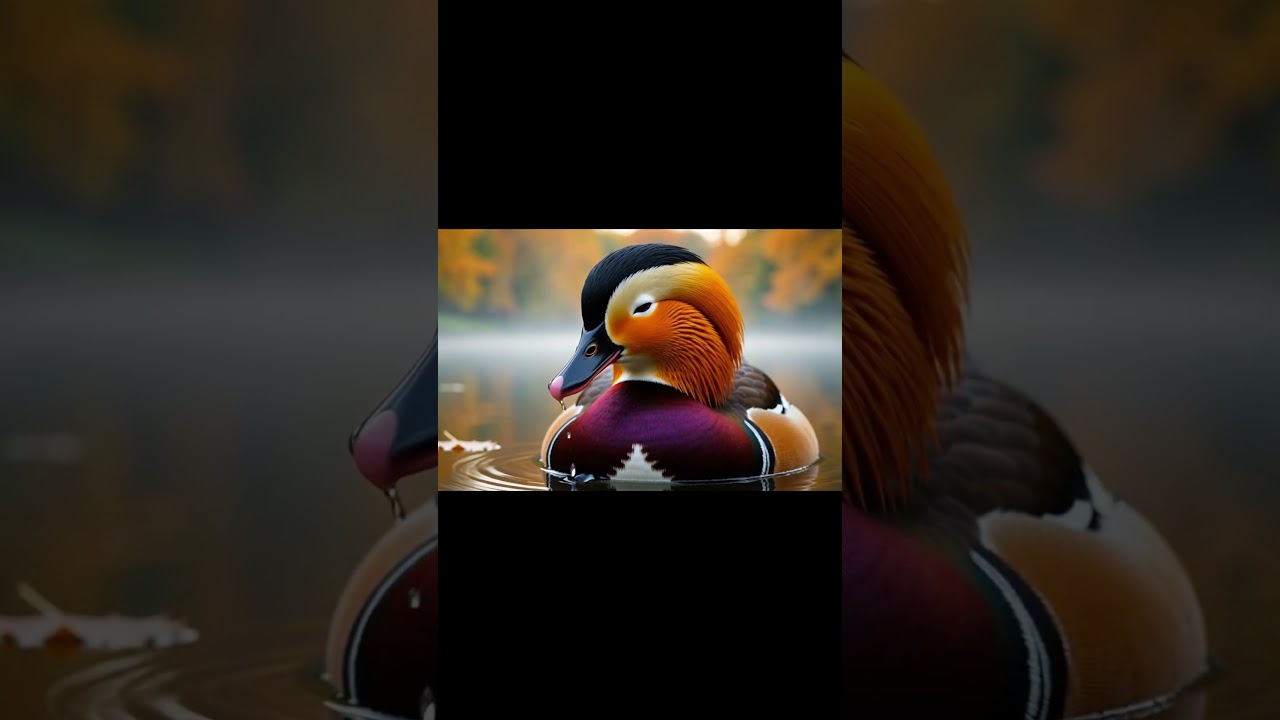 Mandarin Duck 🦆🌈 | The Most Beautiful Duck in the World #MandarinDuck #RareBirds #Wildlife #Birds