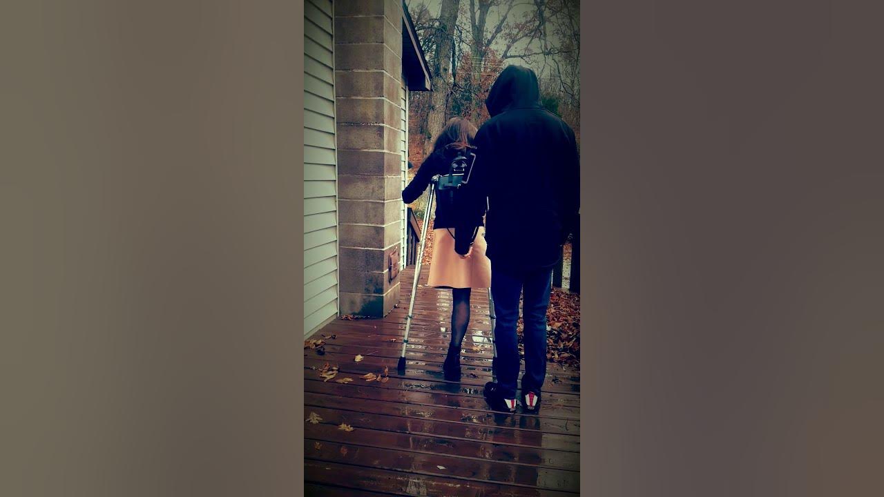 How to walk with crutches in the rain as an amputee YouTube