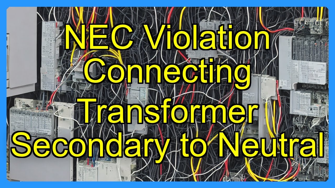 NEC Violation Connecting Transformer Secondary to Neutral - YouTube