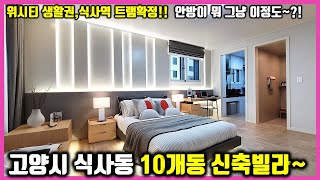 [고양시 단지형 신축빌라]식사역트램 인접한 10개동 단지형 신축빌라입니다. 2룸,3룸,4~5룸 복층테라스 구성으로 구조가 다양하며, 단지내 놀이터 시설도 갖추었습니다. 빠른상담필수