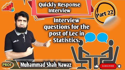 #22 Interview Questions & Answers for the post of Lec in Statistics🌹
