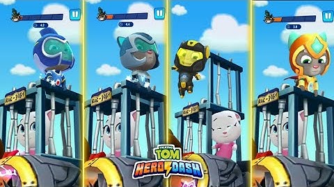 Talking Tom Hero Dash ~ Super Hero Tom 4 New Suit Unlock & Saving All Heroes _ Gameplay