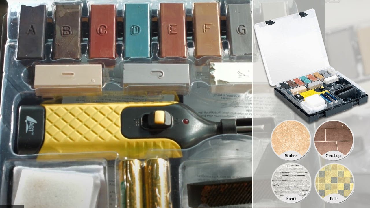 Hengda Kit d'outils de Réparation de Carrelage en Céramique, Kit d'outils  Multifonctions pour la Réparation de Carreaux de Remplissage