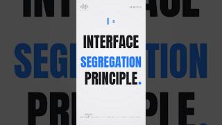 SOLID Principles Explained — Part 4: Interface Segregation Principle (I) Follow @harsh._.tag