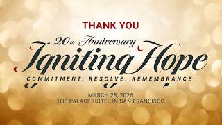 20th Anniversary Igniting Hope Gala 2026 - San Francisco Firefighters Cancer Prevention Foundation