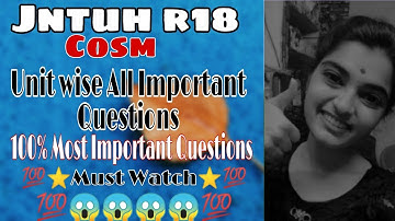 #jntuh #r18 #cosm #very #important #topics #computer #oriented #statistical #methods #important 💯👍😍