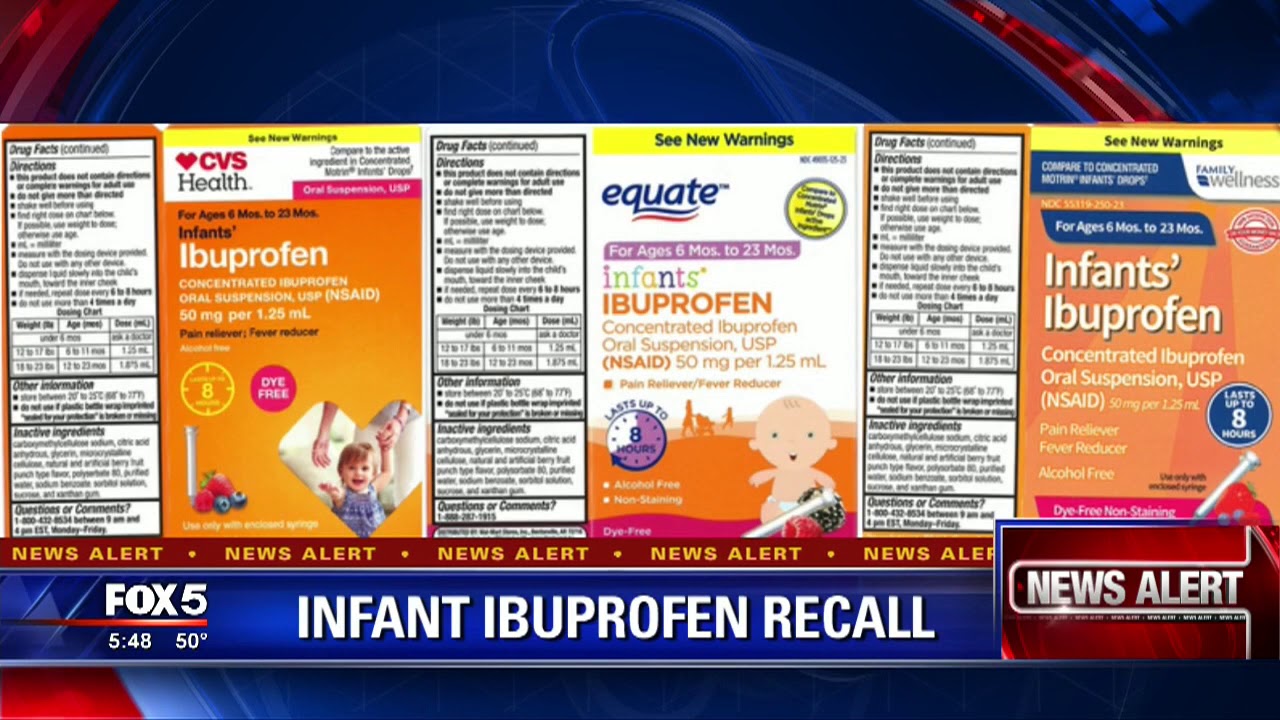 Infant Ibuprofen recall YouTube