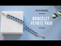 Tutoriel   bracelet miyuki en peyote pair bleu et argent