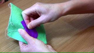 How to sew the blanket applique or button hole stitch with Lisa Pay screenshot 5