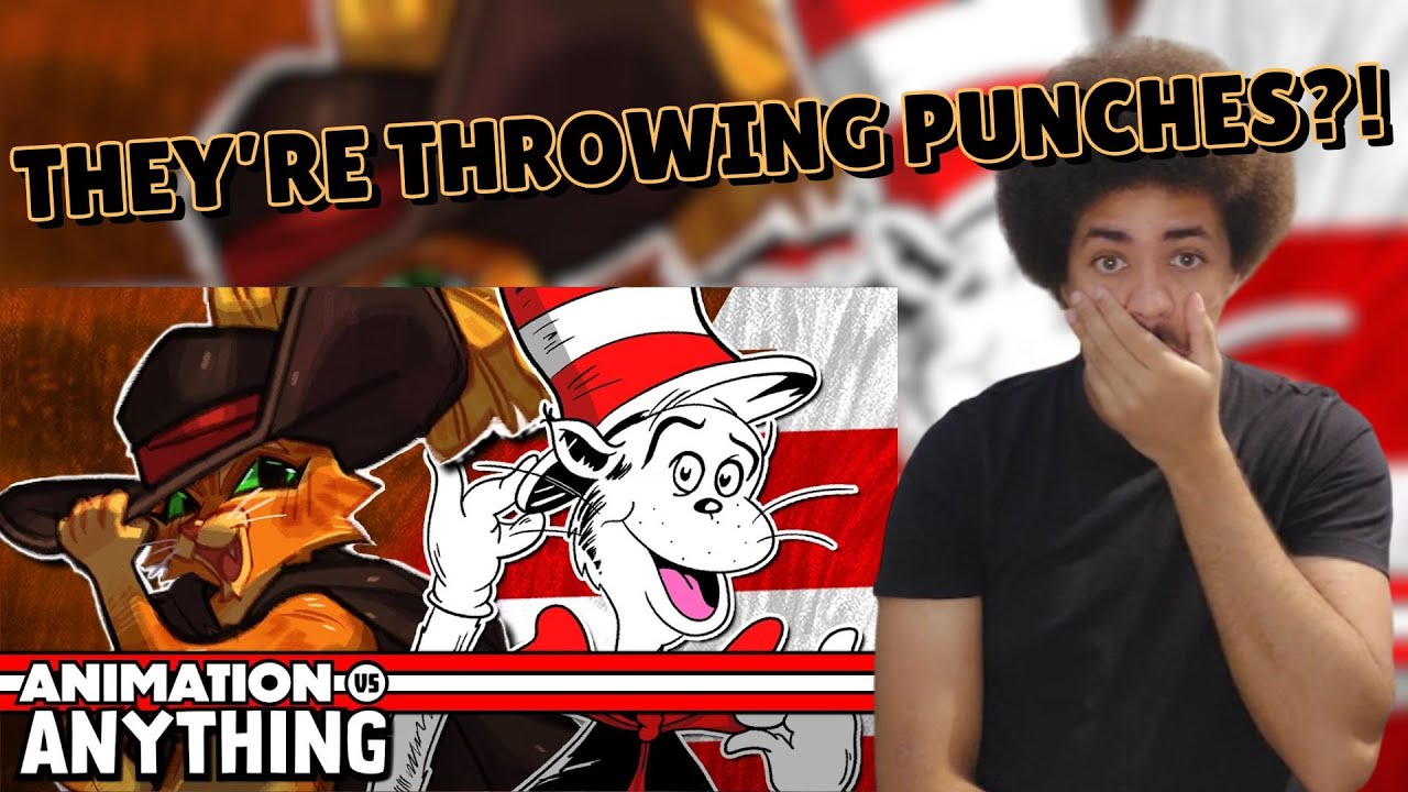 RAPPER REACTS TO Puss in Boots vs The Cat in the Hat - Rap Battle! (ANIMATION VS ANYTHING: CH. III)