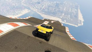 Super Heroes Cars VS Stunts Parkour Challenge Spiderman - Super Girl - Hulk- GamePlay 5