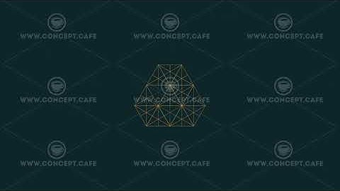 Animated HUD infographic element thin line polygon.