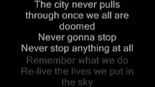 Video thumbnail of "A Skylit Drive - City On The Edge Of Forever (Lyrics On Screen)"