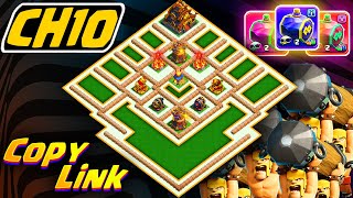 COC Best New Capital Hall 10 Base LayouT |Capital Peak (CH10) Base Clan Capital Base Clash of Clans