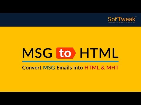 SoftTweak MSG to HTML - Open MSG File in Chrome(Web Browser)