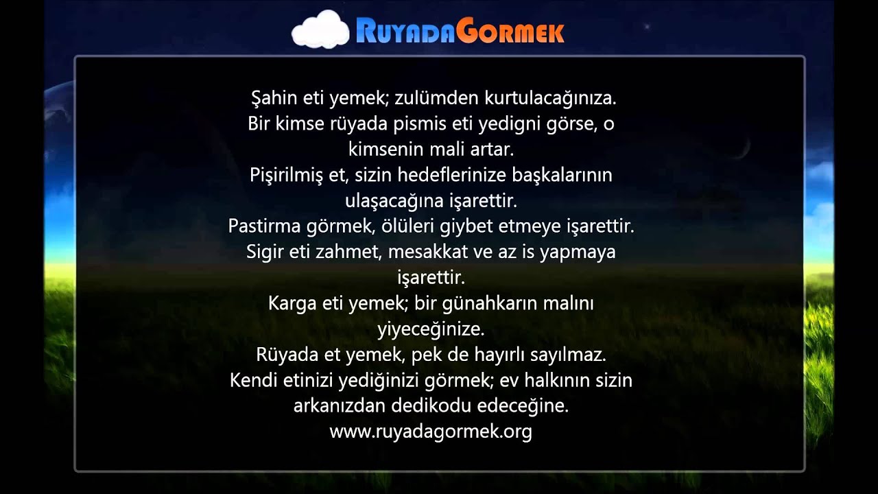 rüyada haşlama et görmek