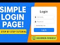Easy Login Page Design Tutorial – No Framework Needed!
