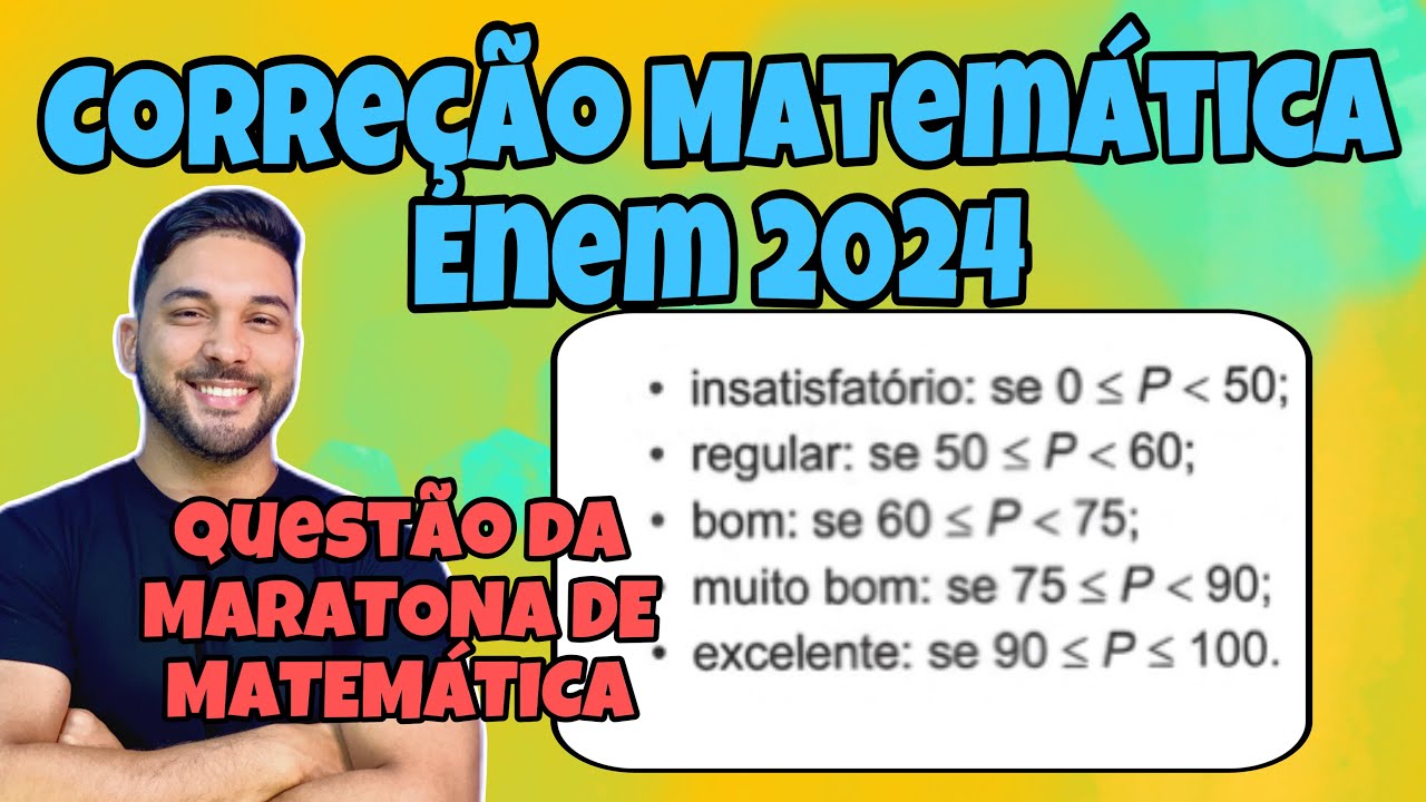 CORREÇÃO ENEM 2024 - MATEMÁTICA | João e Felipe participaram, na escola ...