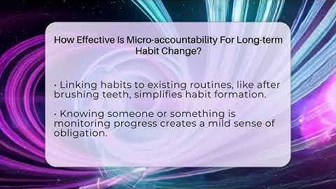 How Effective Is Micro-accountability For Long-term Habit Change? - Habit Hacks Hub