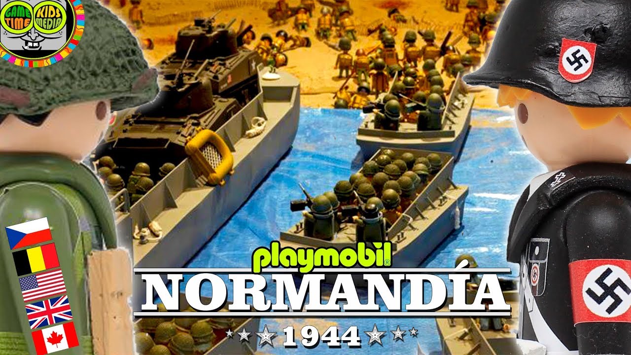 The Normandy Landing with toy soldiers Playmobil. WWII. - YouTube
