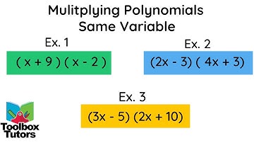 Mutliplying Polynomials w Same Variable 3 Examples