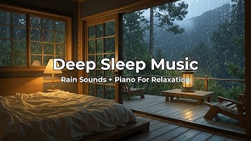 Fall Asleep in Minutes 🌧️ 3 Hours of Rain & Soft Piano for Deep Sleep & Stress Relief