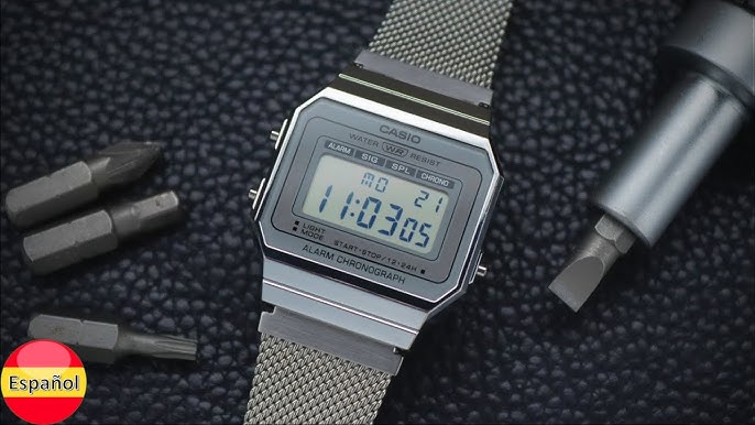 Reloj Casio Vintage A700WM-7ADF Plateado Milanese Slim - Dando la Hora -  Dando La Hora