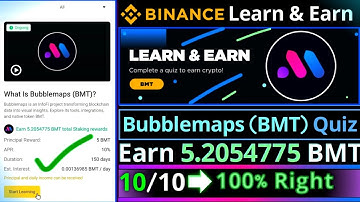 Binance BMT Quiz Answers || Learn and Earn 5.2 BMT || Earn Free Crypto
