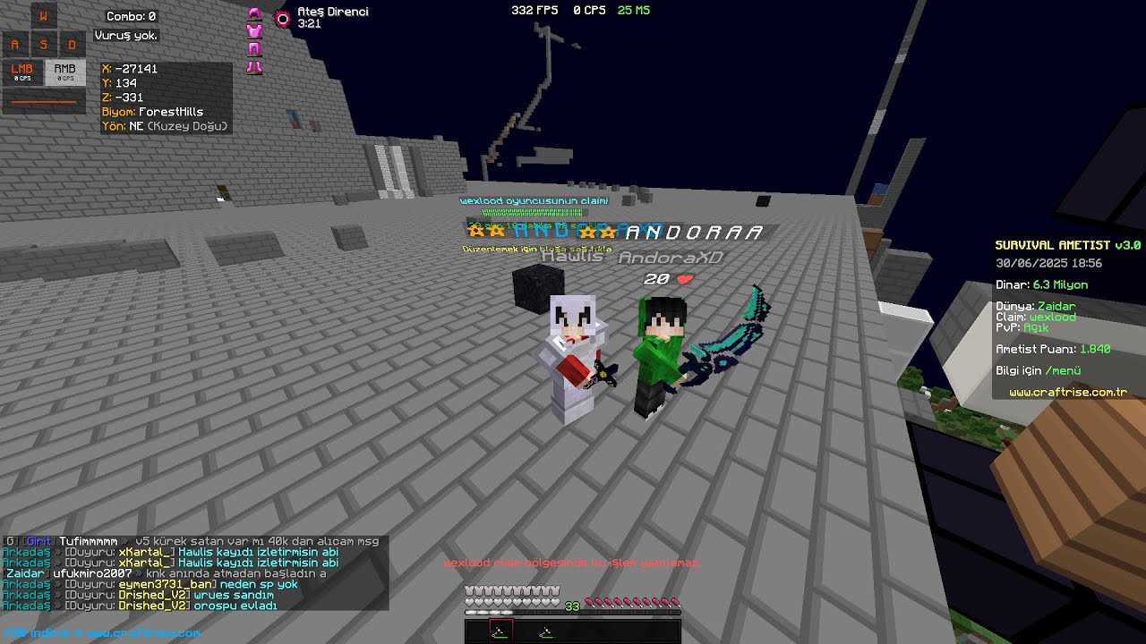 HİT SESLİ 4X BUZ / 15X KRAL ZEHİR KESME SURVİVAL AMETİST #survivalametistpvp #ametist