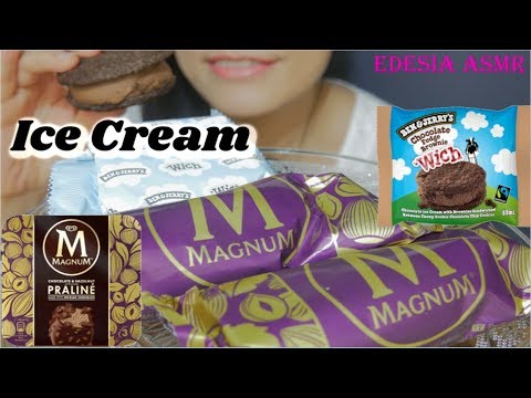 ASMR 咀嚼音 Ice Cream (Ben & Jerry's, Magnum) アイスクリーム 冰淇淋 아이스크림 먹방 *EATING SOUND*