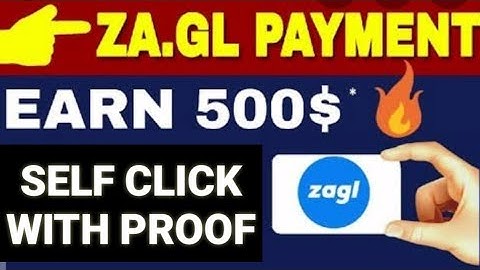 Zagl self click Tricks Za.gl url Shortner unlimited Trick|