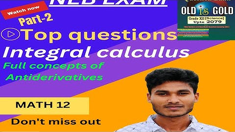 Integration || Class 12 #neb #math  old is gold || Most imp. questions solved in nepali by IOE Tutor