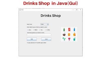 3: Drinks Shop  Project In Java (GUI)  NetBeans Projects #javaproject #javaprogramming