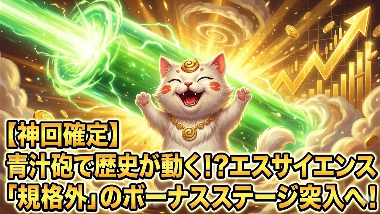 【神回確定】青汁砲で歴史が動く！？エスサイエンス「規格外」のボーナスステージ突入へ！