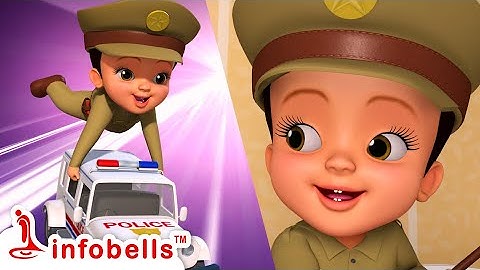चिट्टी पुलिस बन गया - Police Chitti Pretend Play | Hindi Rhymes for Children | Infobells