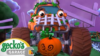 Oh No! Monsters In The Dark! Monster Truck Halloween Special | Best Cars & Truck Videos For Kids