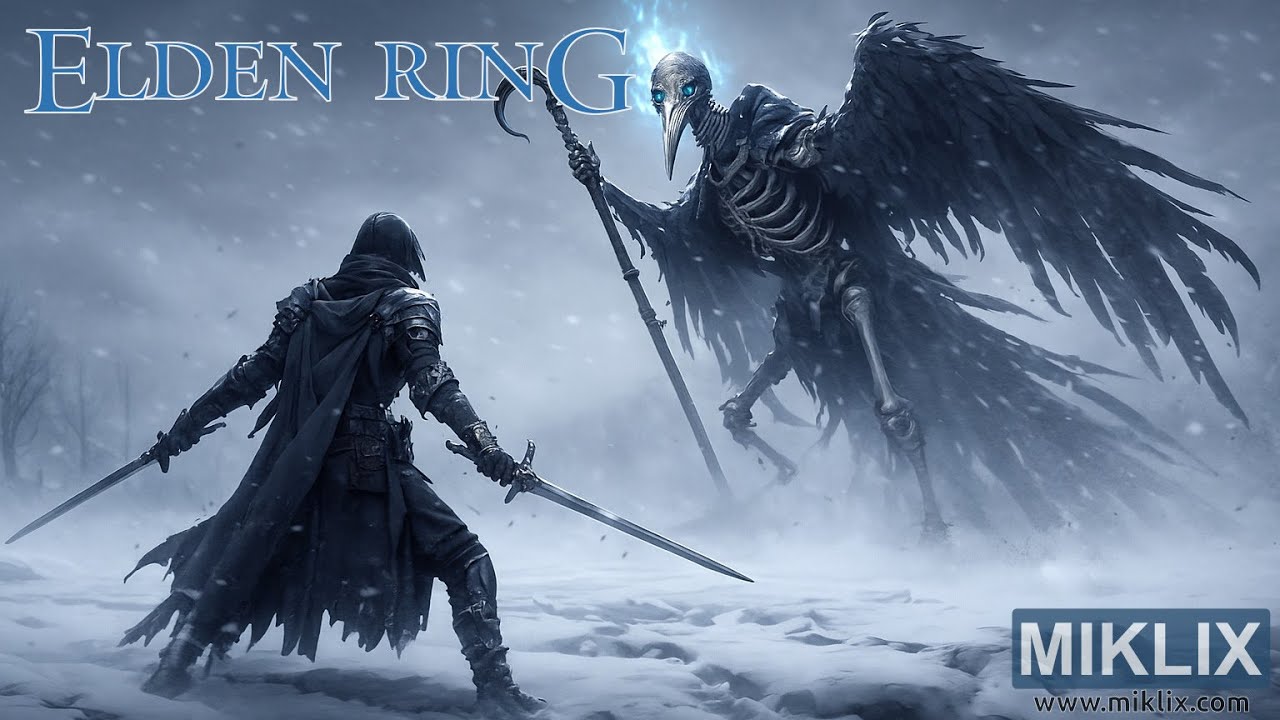 Elden Ring: Бой с боссом – Птица Ритуала Смерти (Освященное Снежное Поле)