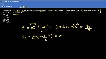 5. A particle starts from the rest & moving with constant  acceleration covers a distance x1